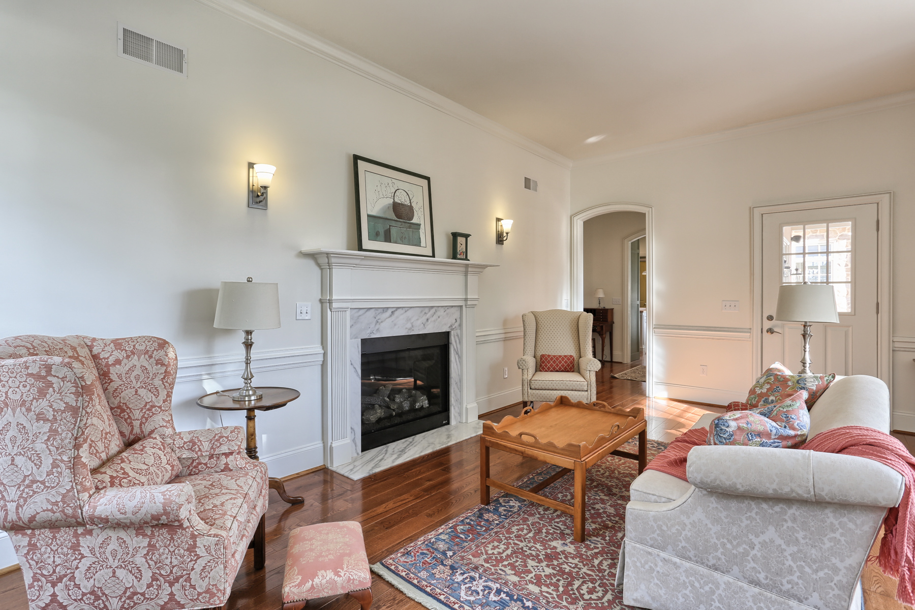 Living Room With Fireplace Jon Warner Custom Built Homes Lancaster Pa